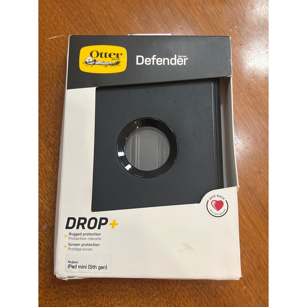OtterBox Defender Series Case for iPad mini (5th gen) Black Rugged DROP+ Cover